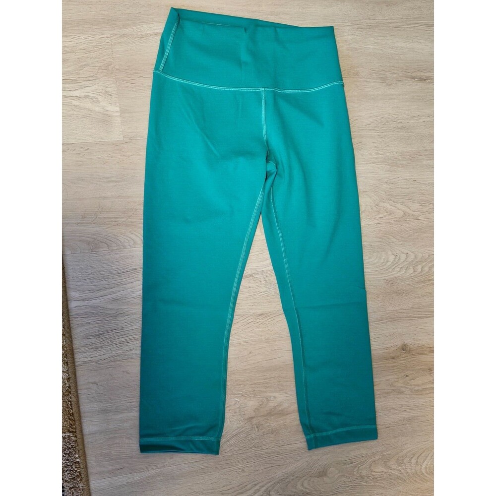 Lululemon Wunder Train High-Rise Crop 23" Size 8 Maldives green LEGGINGS